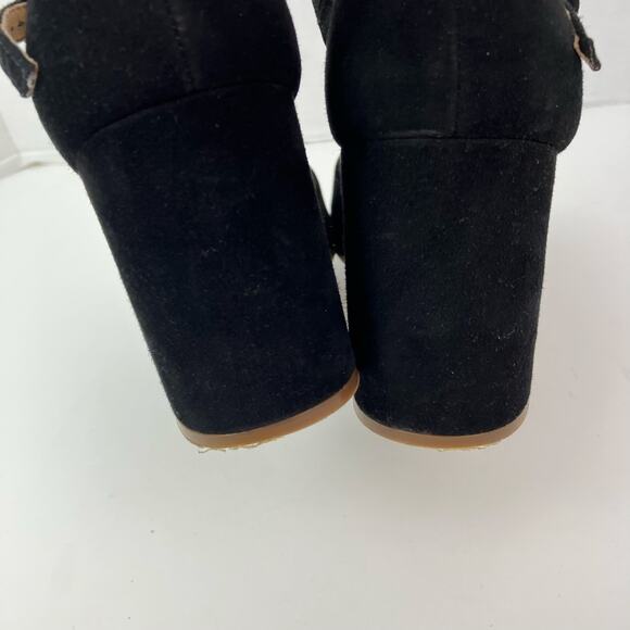 Madewell Sz 9 The Annalise Ankle-Strap Pump in Suede Black Chic Elegant Party - Picture 8 of 16